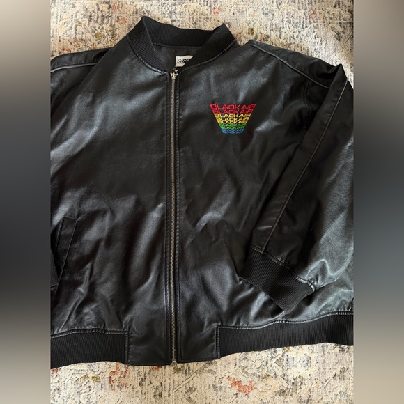 Black Air Faux Leather Jacket - Picture 4 of 4